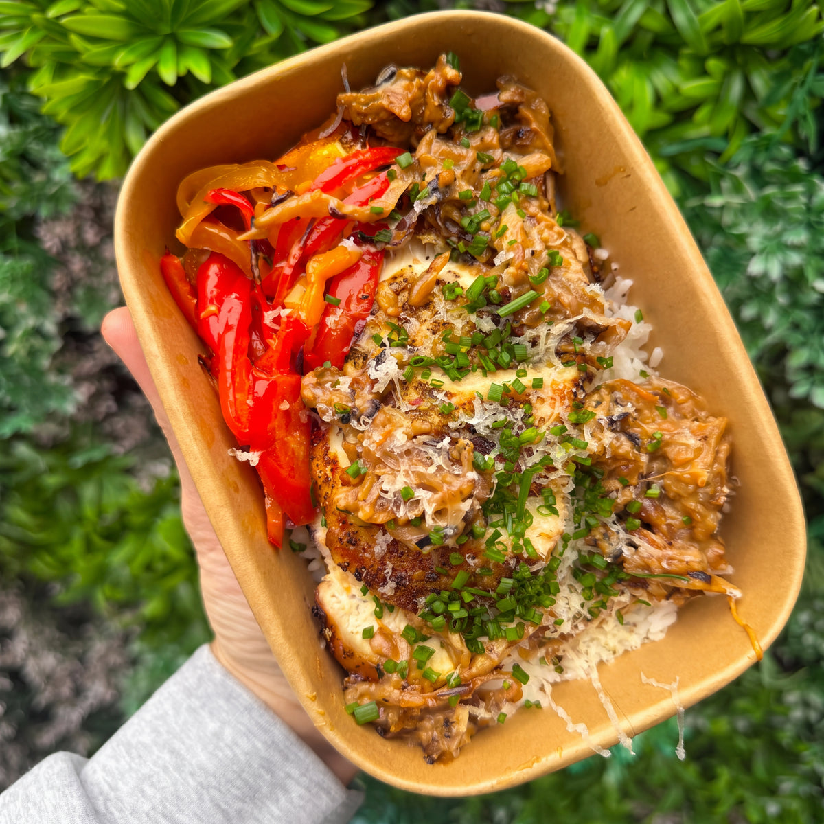 Lemon Pepper Chicken – chicken in creamy onion sauce over rice, JKitchen meal prep