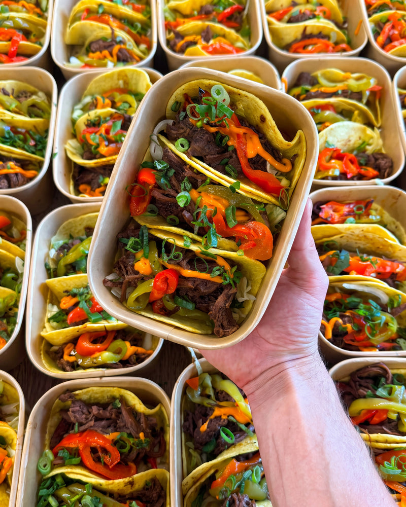 Beef Brisket Tacos – shredded brisket tacos with chipotle crema, JKitchen meal prep